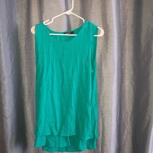 Creations XL Teal Sleeveless Top 22” pit to pit- new or like new